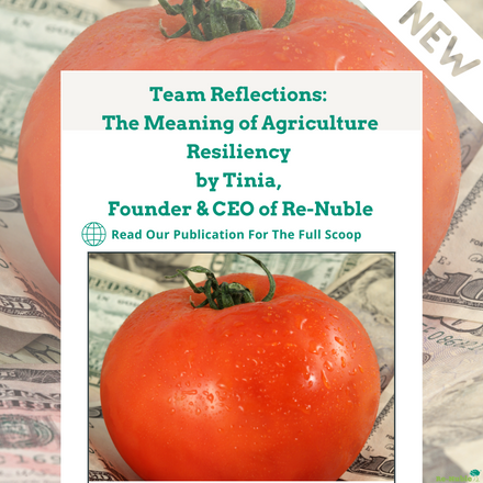 Team Reflections: The Meaning of Agriculture Resiliency (Tinia)