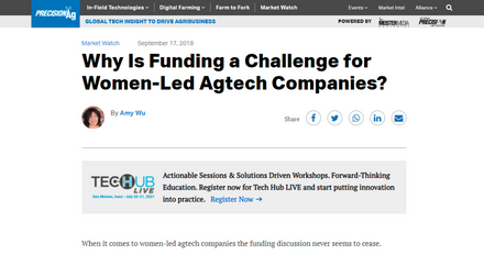 Precision Ag Feature: Why Is Funding A Challenge For Women-Led Agtech Companies